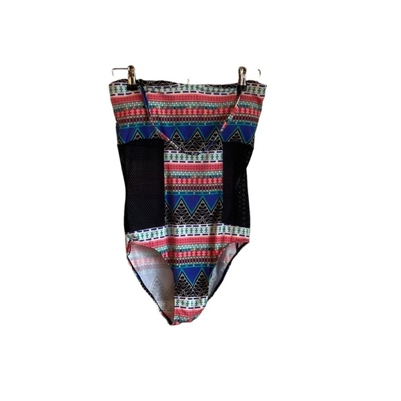Emme Jordan Women’s Multicolored Halter One Piece Bathing Suit.  Size M - Picture 1 of 5